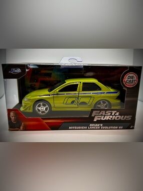 Mitsubishi Lancer Evo Toy Car - (Brian’s car) Lime Green